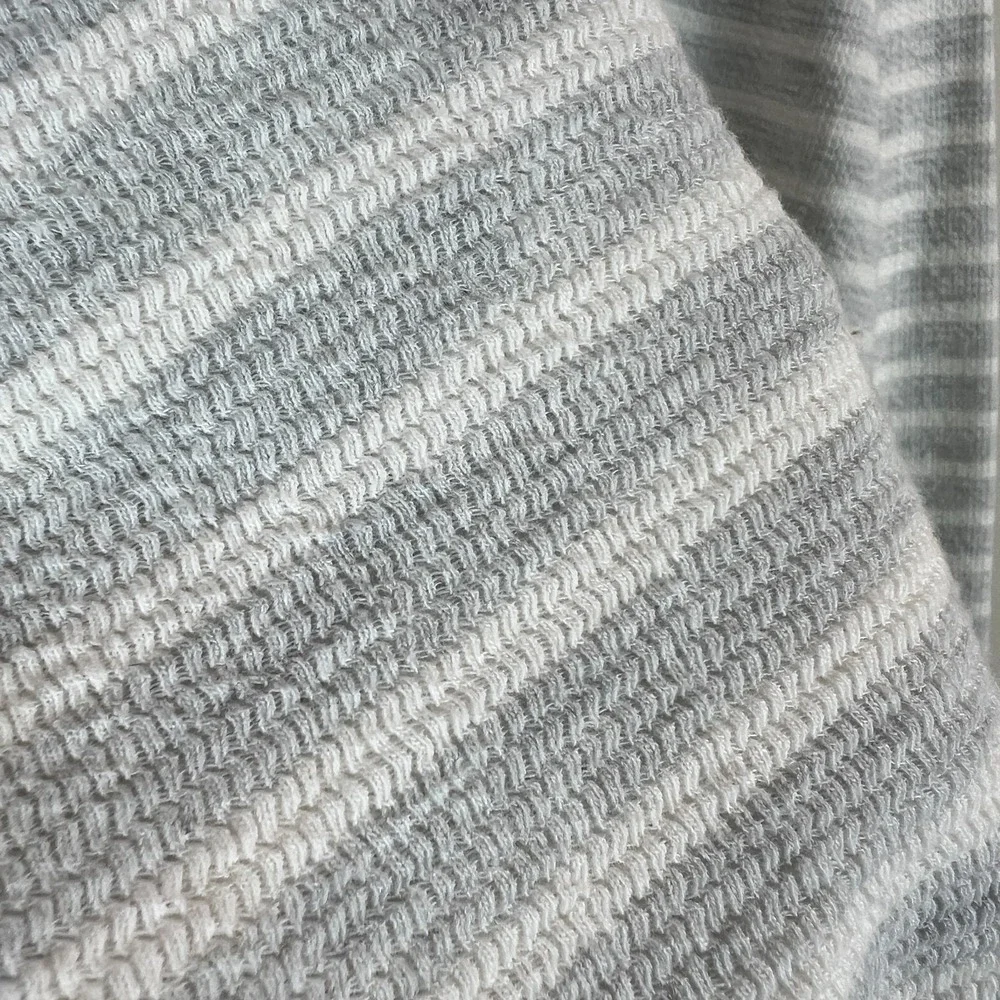 Maurices 24/7 Tunic Top Womens Large Gray White Stripe Drop Shoulder Relaxed Fit